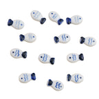 Hand Painted Fish Ceramic Beads Tropical Colorful 5pcs 5