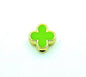 Clover Enamel CCB Plastic Acrylic Beads 30mm Glossy Gold Outline 50pcs 8