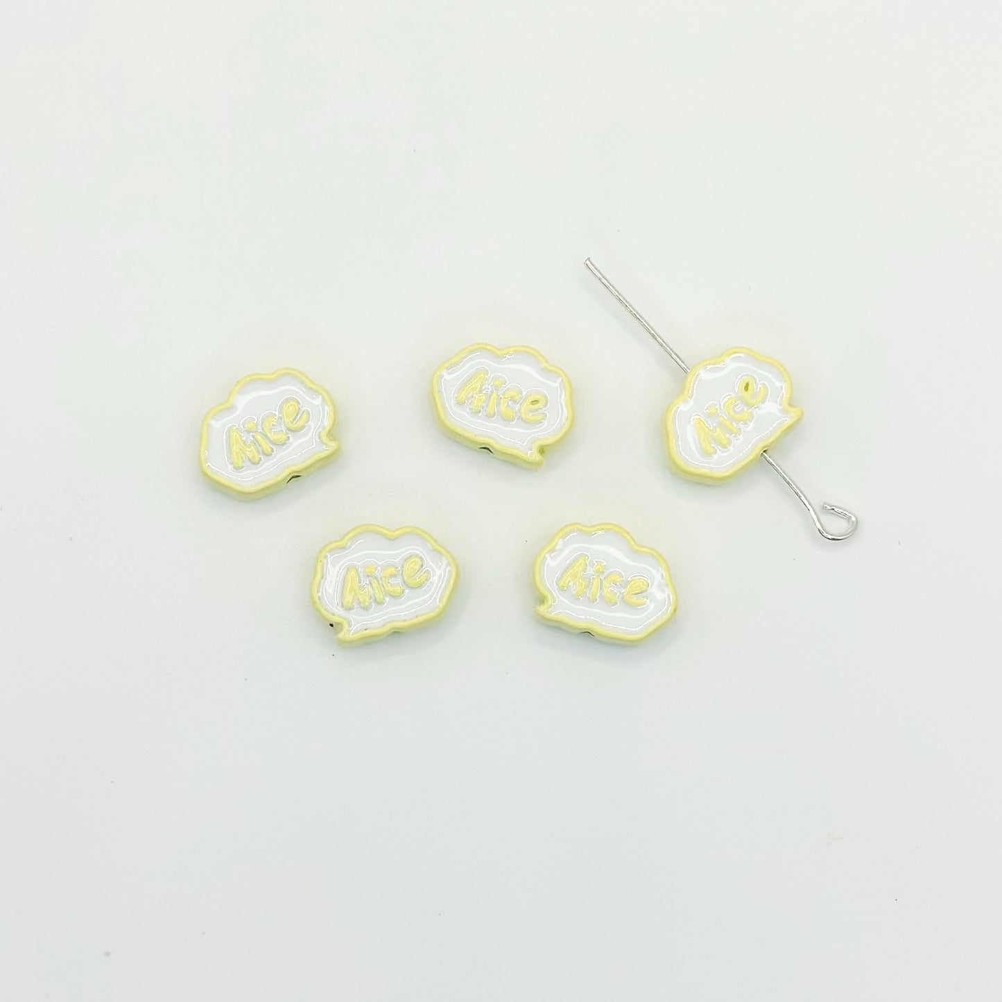 Frame Metal Beads 9x12mm Baking Painted Enamel Alloy 10pcs 11