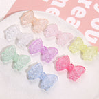 Transparent Bow Acrylic Beads 20x30mm Crackle Pastel 10pcs 3
