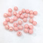 Pearl Lustre Striped Round Acrylic Beads 11mm 100pcs 11