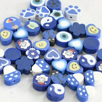 Cartoon Pattern Clay Beads 10mm Multicolor Polymer 200pcs 12