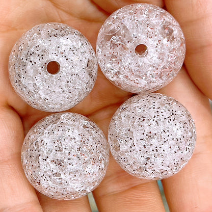 Glitter Bubblegum Beads 25mm Crackled Chunky Acrylic 50pcs 6