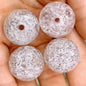 Glitter Bubblegum Beads 25mm Crackled Chunky Acrylic 50pcs 6