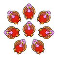 Silicone Focal Beads Thanksgiving Turkey Smiling Face 20pcs