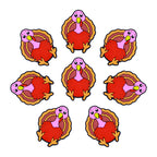 Silicone Focal Beads Thanksgiving Turkey Smiling Face 20pcs