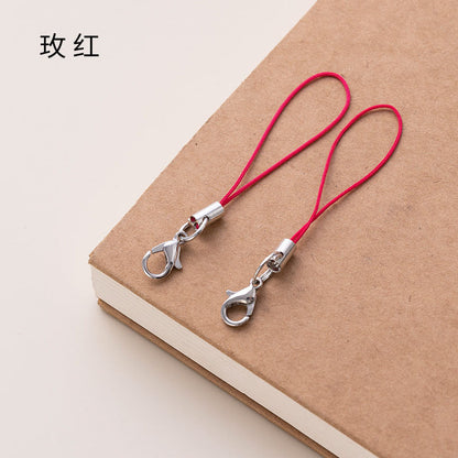 Colorful Phone Strap Keychain Mini Lobster Clasp Nylon Cord 50pcs 13
