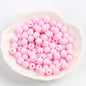 Solid Color Round Acrylic Beads 6mm Glossy Finish 600pcs 21