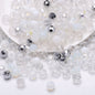 Faceted Football Glass Beads 8mm Electroplated Multicolor 50pcs 5