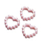 Solid Color Plated Love Circle 39X43mm Acrylic Beads 10pcs 10