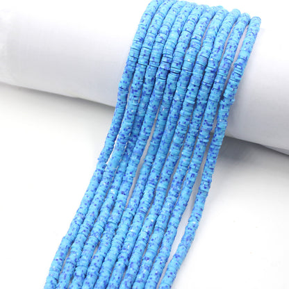Flat Clay Beads 6mm Colorful Matte Polymer Spacer 10 Strands 4