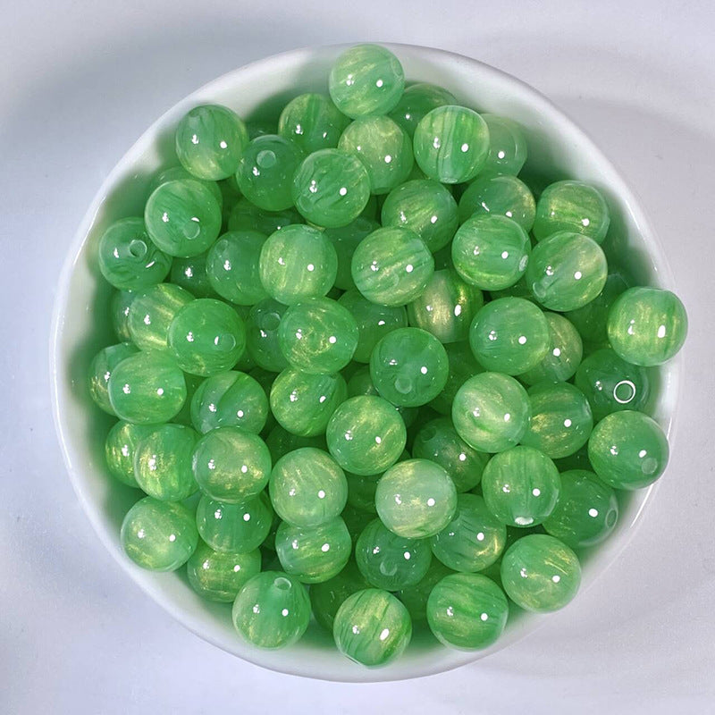 Gilding Gradient Resin Beads 8mm Round Shimmer 100pcs 20