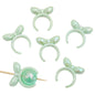 Painted Bow Tie Acrylic Beads 25x27mm Glossy Colors 8pcs 13