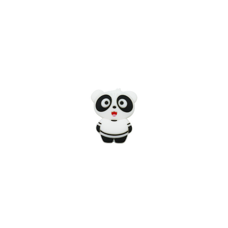 Silicone Focal Beads Panda Pastel Colors Expressions 10pcs 8