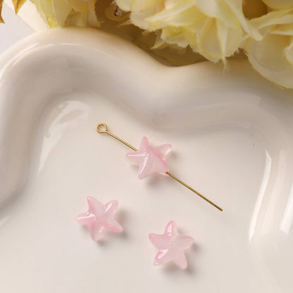 Lampwork Glass Beads Irregular Starfish 15mm Translucent Colors 20pcs 7