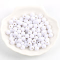 Solid Color Round Acrylic Beads 6mm Glossy Finish 600pcs 6