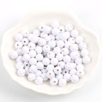 Solid Color Round Acrylic Beads 6mm Glossy Finish 600pcs 6