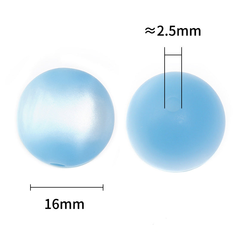 Matte Velvet Resin Beads 16mm Mixed Color Gradient 50pcs 3