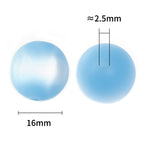 Matte Velvet Resin Beads 16mm Mixed Color Gradient 50pcs 3