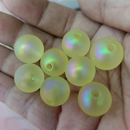 Matte Iridescent Mermaid Acrylic Round Beads 16mm 100pcs 8
