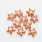 Electroplated Starfish Glass Beads 13-14mm Transparent 30pcs 10