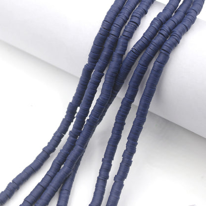 Flat Clay Beads 6mm Solid Color Polymer Spacer Beads 10strands 29