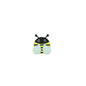 Silicone Focal Beads Ladybug Pastel Wings Bold Stripes 10pcs 10