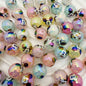 Jelly Color Mickey & Minnie Acrylic Beads 16mm Rainbow Shimmer 50pcs 7