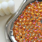 Vintage Faceted Round Glass Beads 8mm Iridescent 50pcs 11
