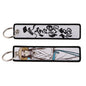 Double Sided Ukiyo Fabric Lanyard Keychain Japanese Motif 2pcs 8