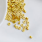 Brass Cylindrical Spacer Beads 4-8mm Matte Golden 50pcs