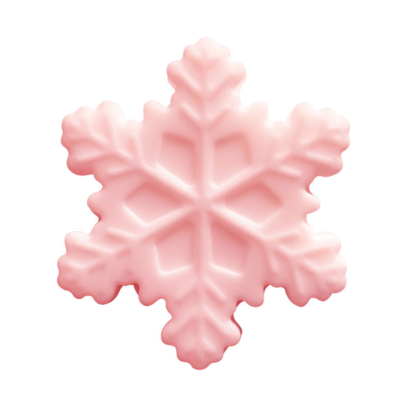 Silicone Focal Beads Snowflake Pastel Colors 20pcs 3