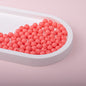 Rubberized Round Acrylic Beads 12mm Solid Color Matte Finish 8