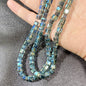 Square Transparent Glass Beads 8mm Clear Iridescent Shine 50pcs 11
