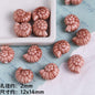 Coffee Color Ocean Creatures Ceramic Beads Hand Painted 5pcs 15