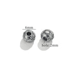 Stainless Steel Baroque Metal Beads Textured Vintage Style 20pcs 6