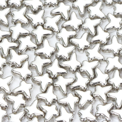 Smooth Butterfly Acrylic Beads 6mm CCB Metallic Gold Rose Silver 200pcs 8