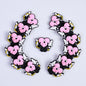Silicone Focal Beads Heart Shooter Winged Pink Comic Outline 10pcs