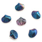 Electroplated Spiral Shell Glass Beads 14mm Iridescent Colors 30pcs 8