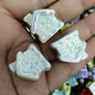 Glow In The Dark Cottage Acrylic Beads 21mm Iridescent Plated 50pcs 2