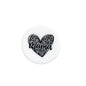 Silicone Focal Beads Nature Theme Circle Badge Love Mom 10pcs 10