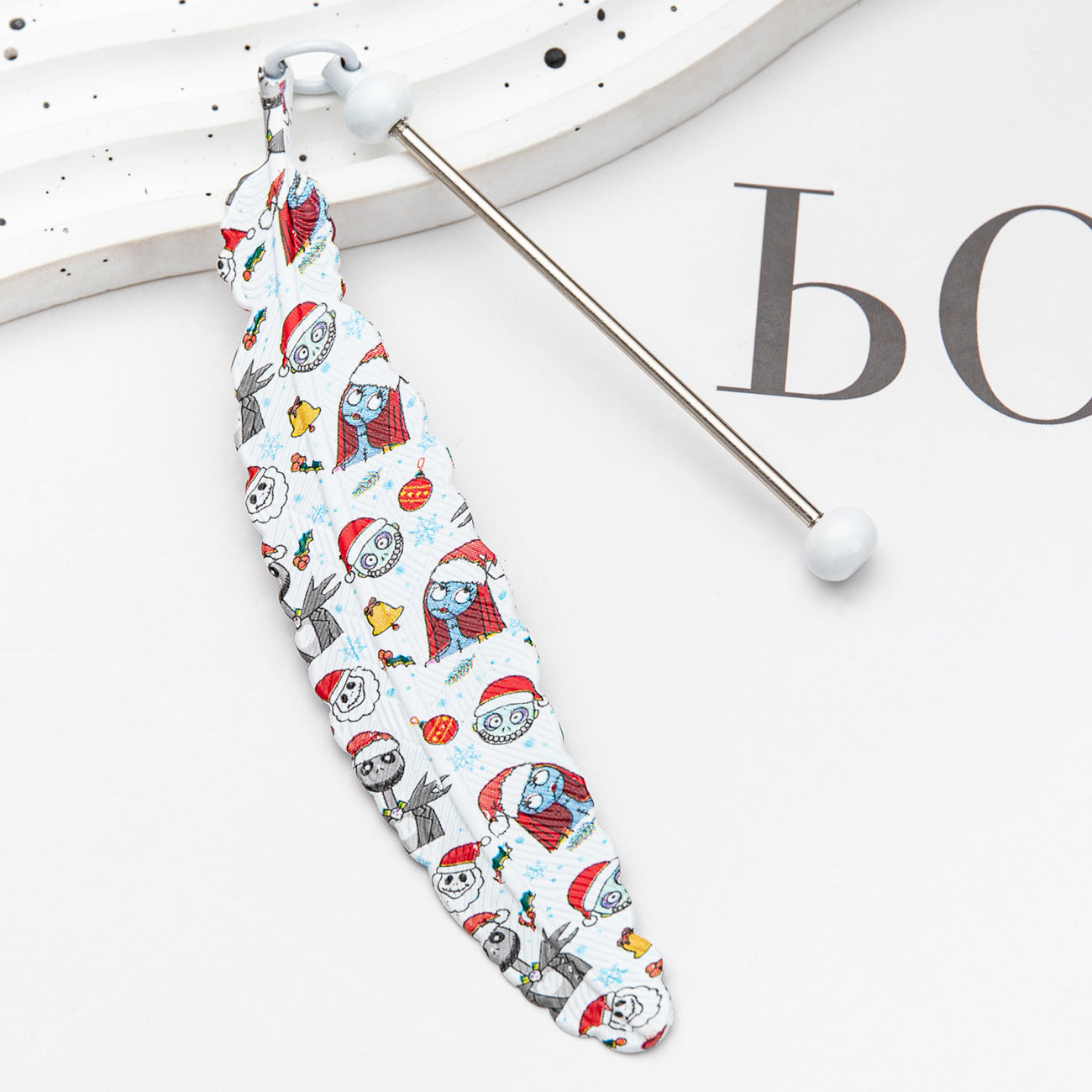 Beadable Feather Bookmarks Halloween Christmas Prints 12pcs 12