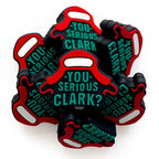 Silicone Focal Beads Christmas Work Hats YOU SERIOUS CLARK Text 20pcs 2