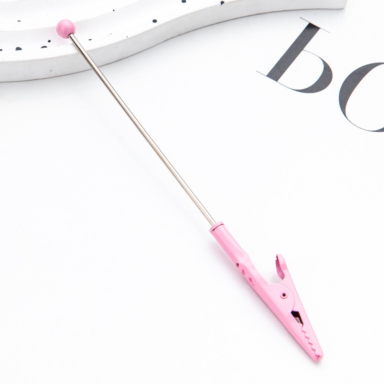 Beadable Alligator Clip Metal Toothed Colorful Slim Note Holder 14
