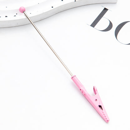 Beadable Alligator Clip Metal Toothed Colorful Slim Note Holder 14
