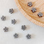 Alloy Tassel Flower Spacer Beads 6mm Tibetan Style 100pcs 5