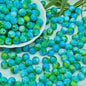 Antique Imitation Ceramic Splash Ink Round Glass Beads 10mm 100pcs 17