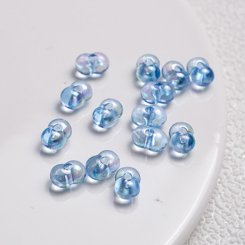 Acrylic Peanut Spacer Beads 8mm High Transparency Plating 100pcs 3