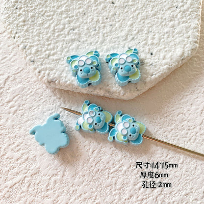 Candy Clown Metal Beads Colorful Painted Alloy 10pcs 22