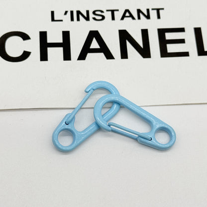Colorful Clip Shaped Zinc Alloy Keychain Hooks 31mm 20pcs 14